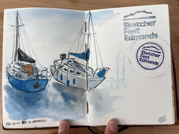 Finished boat painting