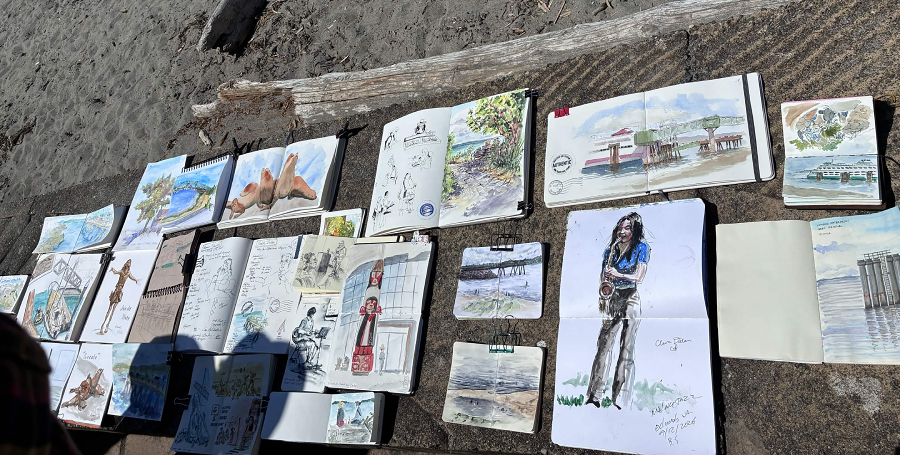 Photo of everyone's drawings